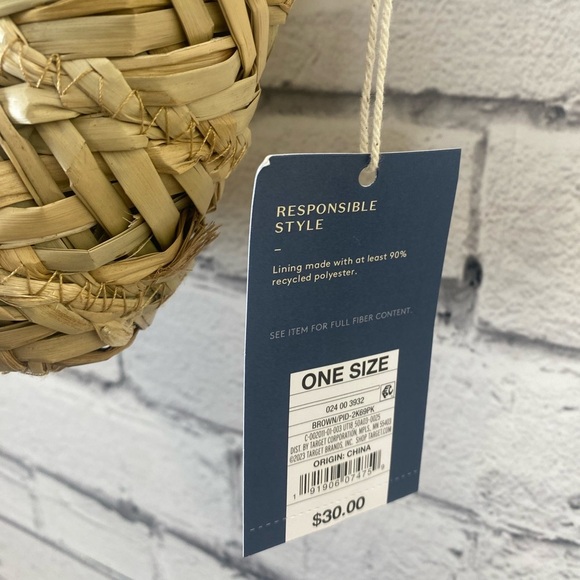 Universal Thread Boho Woven Straw Leather Crossbody Purse NWT - Picture 6 of 9